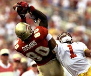FSU Ron Dugans Catch PIM 008  FSU Seminoles receiver Ron Dugans makes a catch over a USC Trojans defender. - PhotosinMotion.net. : FSU Seminoles receiver Ron Dugans catching pictures, RON DUNGAS, USC Trojans photograph, NCAA football photographs, Seminoles photographer, NCAA football, PhotosinMotion.net